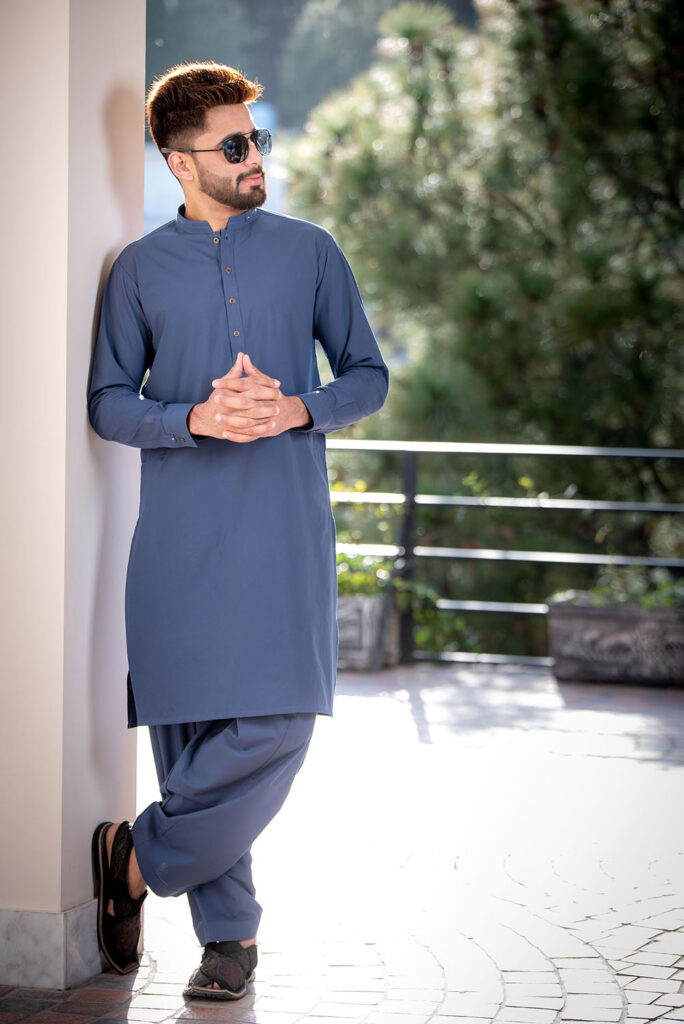 Aegean Blue Kurta Shalwar | Men's Fashion - Kapok