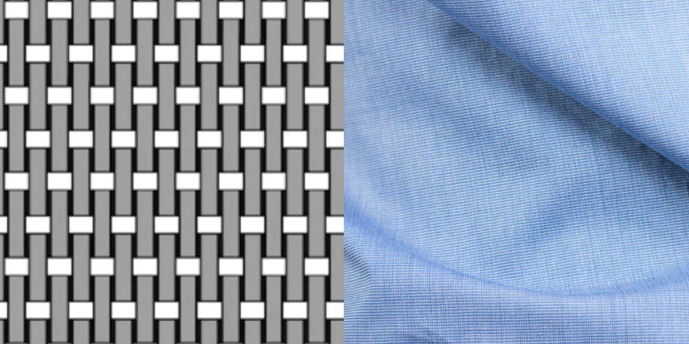 different shirt weaves